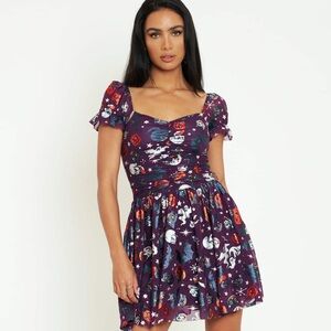 Blackmilk trick or treat purple cosmic mini dress Halloween